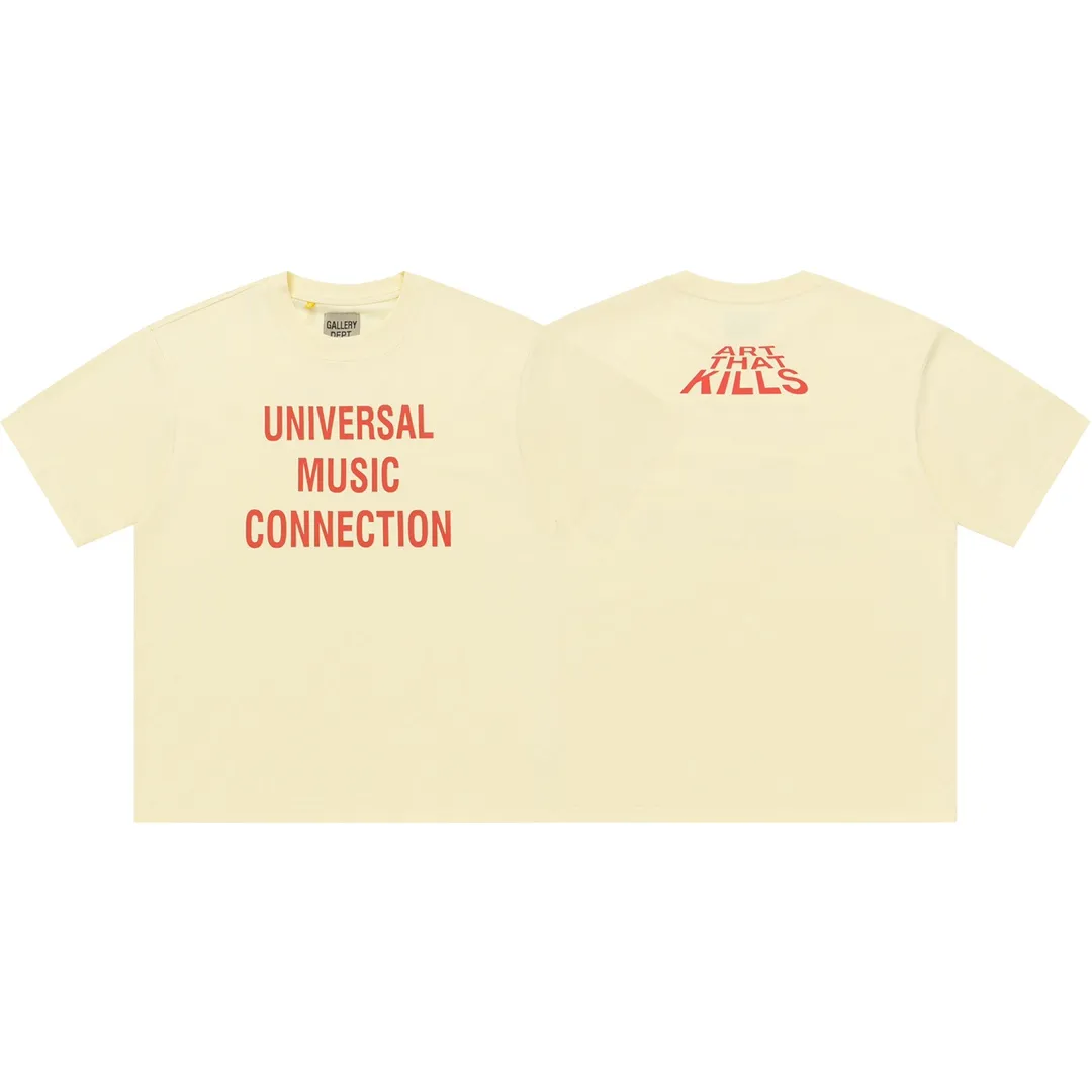 Model D141 Gallery dept American trendy brand printed high street short-sleeved T-shirt, glue printed, breathable and soft. After shrinking and shaping, it is soft, comfortable and breathable, does not pill, does not fade or deform, S to XL, p106